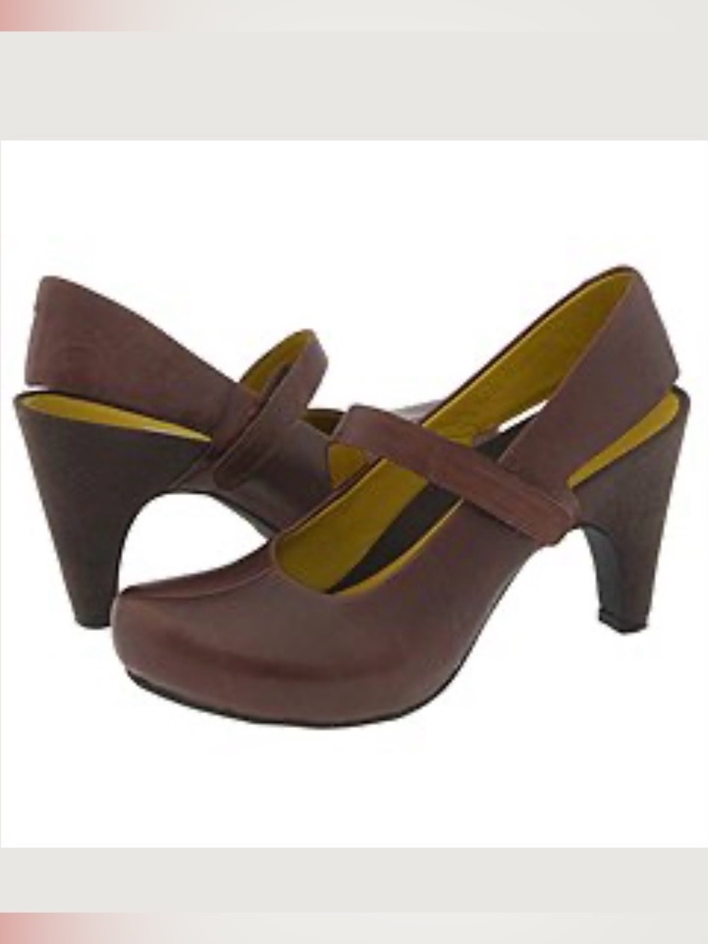 Tsubo Acrea brown leather slingback Mary Jane pumps | size 8